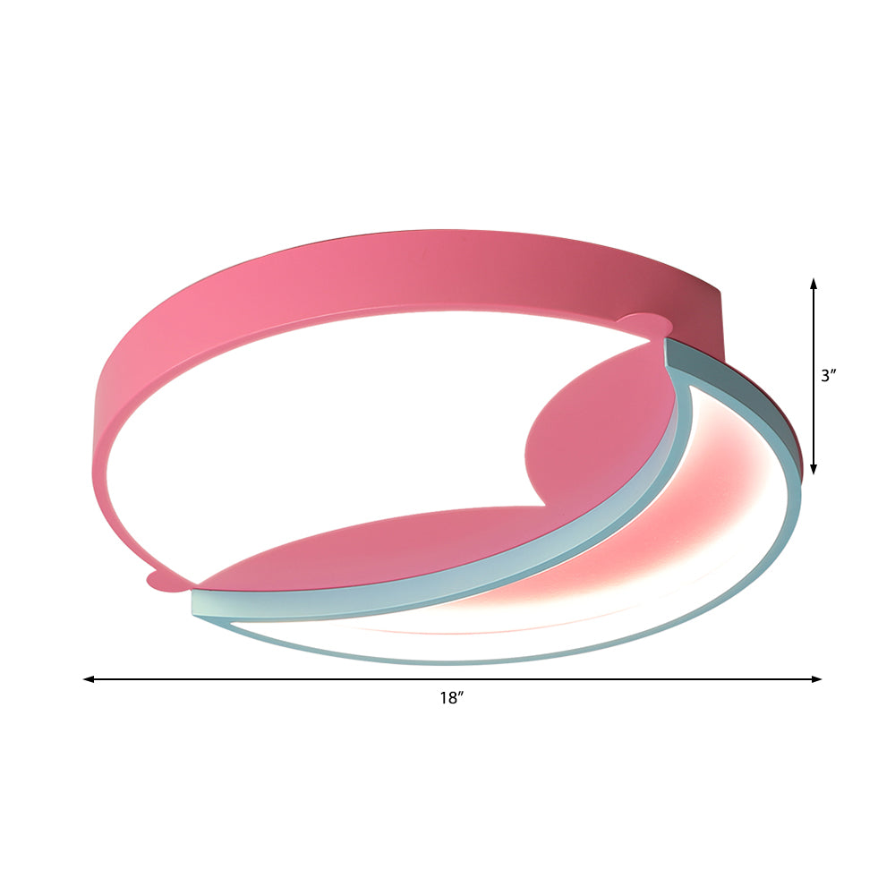 Luz de techo de silicona Caricatura Ligera de Techo LED Azul/Rosa Techo de techo para Dormitorio, Cálido/Luz Blanca