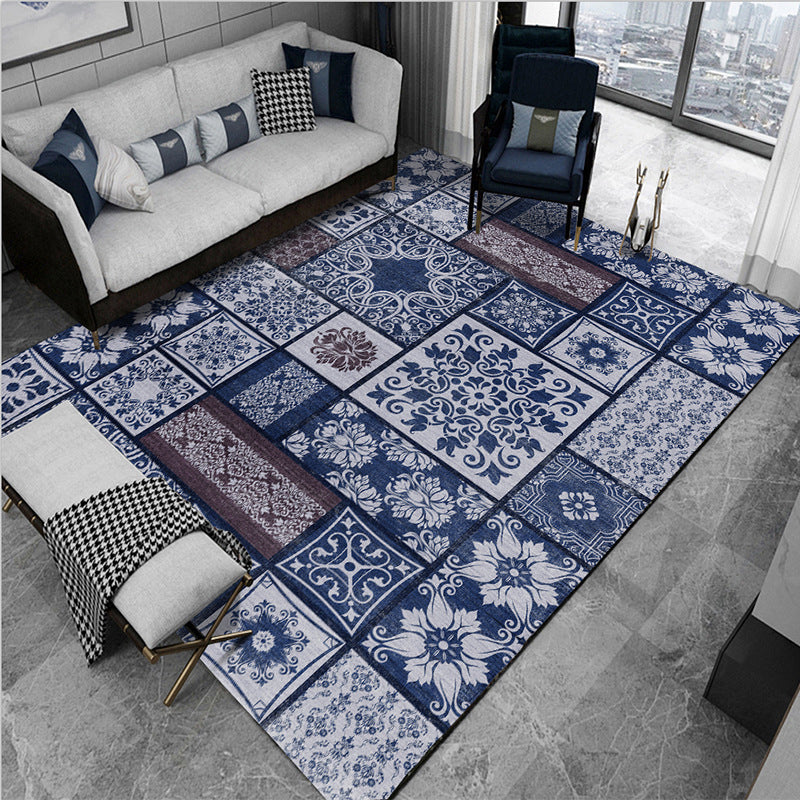 Restoration Tribal Printed Rug Multicolor Bohemian Carpet Synthetics Anti-Slip Backing Stain Resistant Pet Friendly Rug for Room