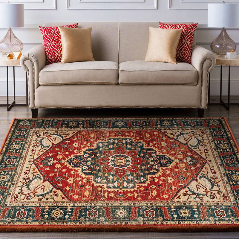 Restoration Tribal Printed Rug Multicolor Bohemian Carpet Synthetics Anti-Slip Backing Stain Resistant Pet Friendly Rug for Room