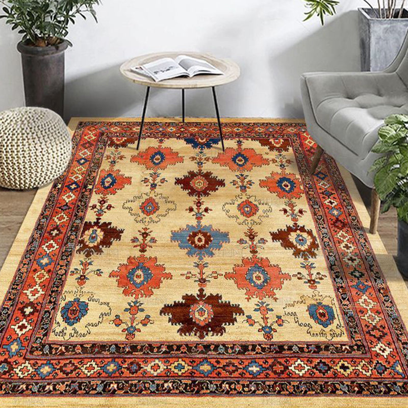 Restoration Tribal Printed Rug Multicolor Bohemian Carpet Synthetics Anti-Slip Backing Stain Resistant Pet Friendly Rug for Room