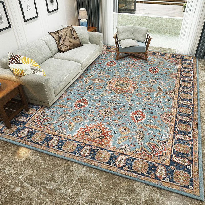 Restoration Tribal Printed Rug Multicolor Bohemian Carpet Synthetics Anti-Slip Backing Stain Resistant Pet Friendly Rug for Room