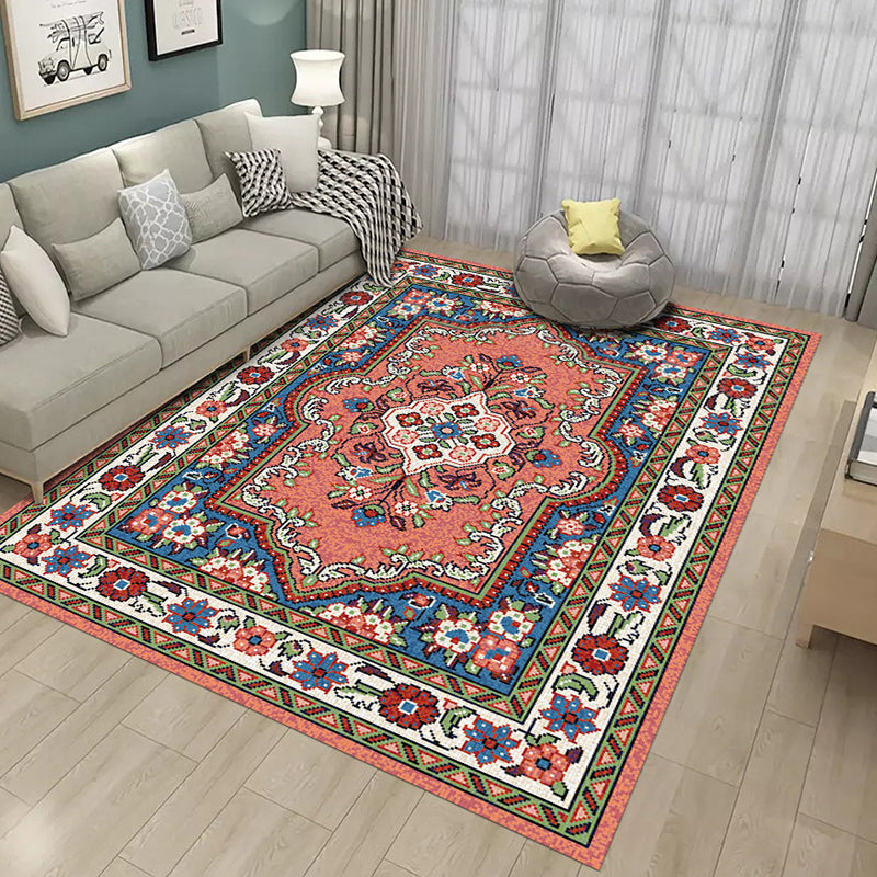 Restoration Tribal Printed Rug Multicolor Bohemian Carpet Synthetics Anti-Slip Backing Stain Resistant Pet Friendly Rug for Room