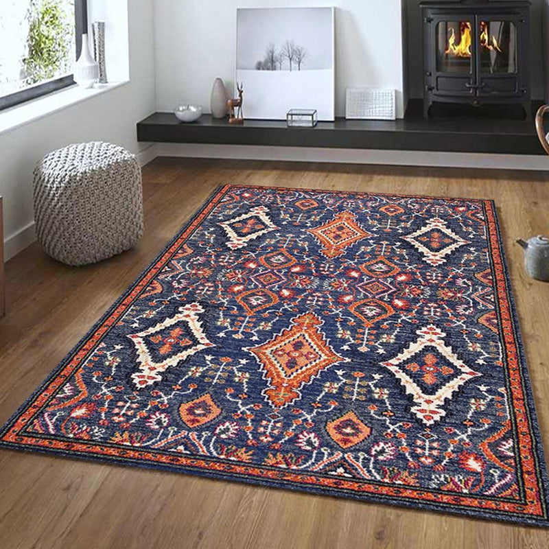 Restoration Tribal Printed Rug Multicolor Bohemian Carpet Synthetics Anti-Slip Backing Stain Resistant Pet Friendly Rug for Room