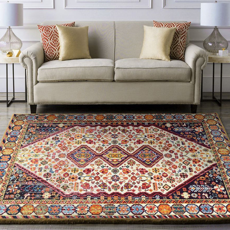 Tappeto colorato bohémien con stampa multicolore moquette lavabile non slip tappeto resistente alle macchie per soggiorno