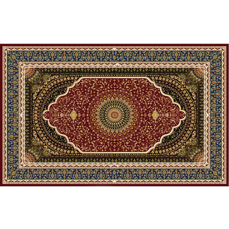 Nostalgie Tapis à motifs multicolores Polyester Bohême tapis Anti-slip Totage de teinture Résistant Wettable Washable pour la décoration intérieure