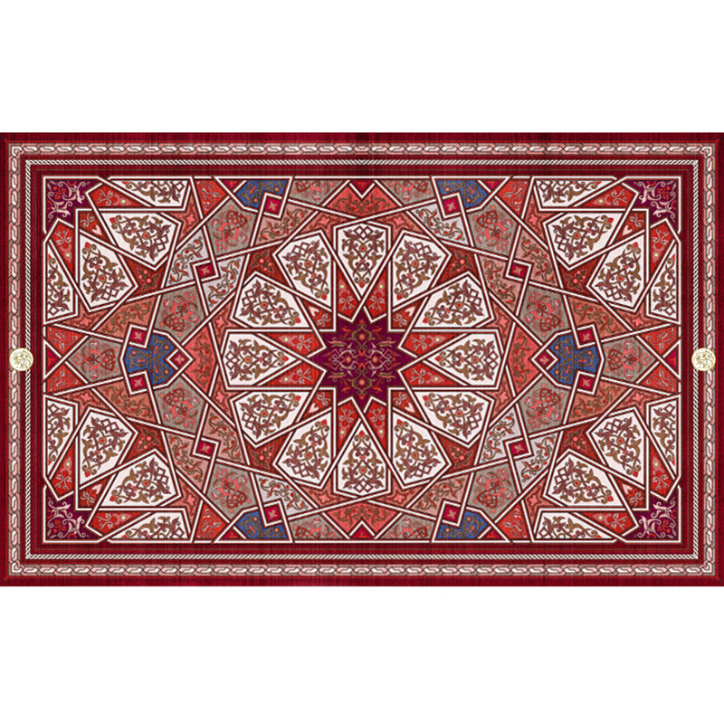 Nostalgie Tapis à motifs multicolores Polyester Bohême tapis Anti-slip Totage de teinture Résistant Wettable Washable pour la décoration intérieure