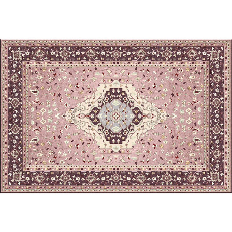 Nostalgie Tapis à motifs multicolores Polyester Bohême tapis Anti-slip Totage de teinture Résistant Wettable Washable pour la décoration intérieure