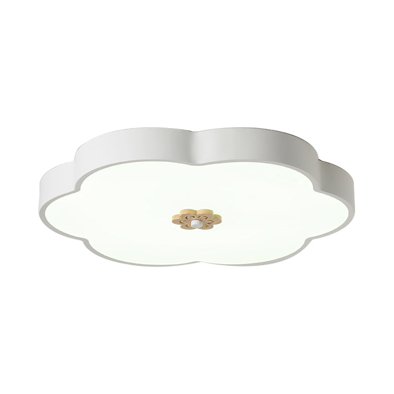 12 "/16" Dia Fiore Flush Mount Fixture Stile moderno Metallo LED Nero/Bianco Plafoniera Montata Luce con Diffusore Acrilico