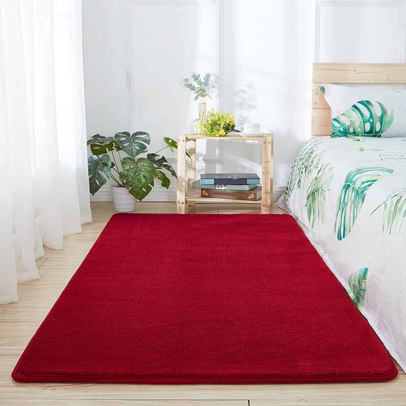 Tapis nordique multicolore décontracté Tapé de laine en laine Plaine pour animaux de compagnie Anti-glissement Machine de support de tapis lavable pour chambre à coucher