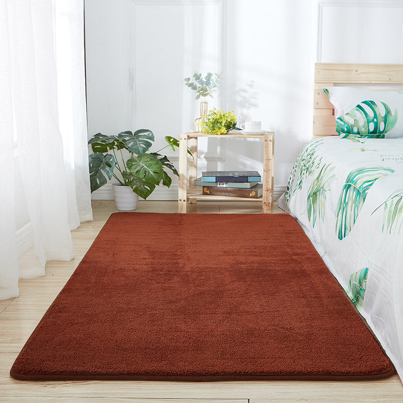 Tapis nordique multicolore décontracté Tapé de laine en laine Plaine pour animaux de compagnie Anti-glissement Machine de support de tapis lavable pour chambre à coucher