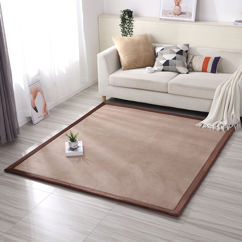 Simple Tatami Rug Multi Color Solid Color Carpet Faux Fur Pet Friendly Non-Slip Machine Washable Indoor Rug