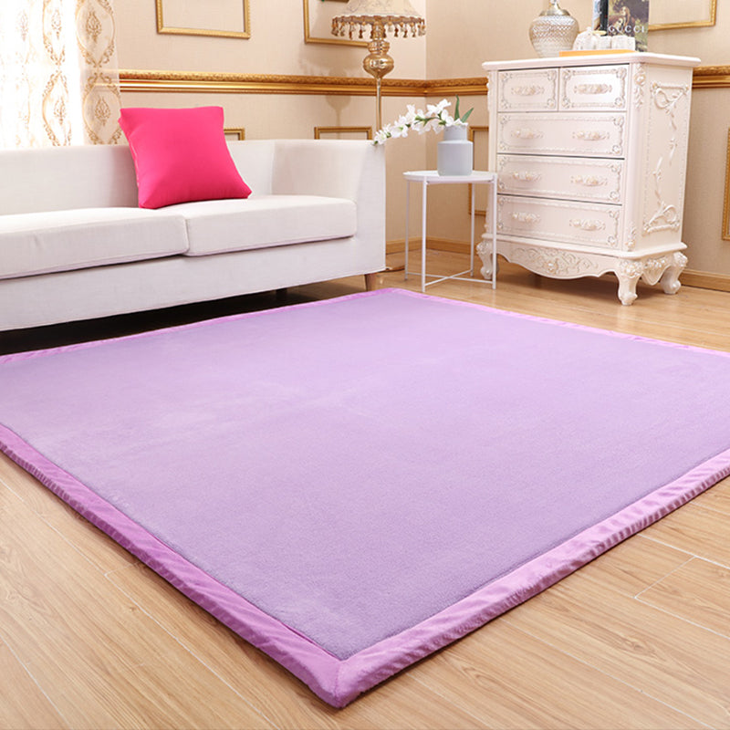 Simple Tatami Rug Multi Color Solid Color Carpet Faux Fur Pet Friendly Non-Slip Machine Washable Indoor Rug