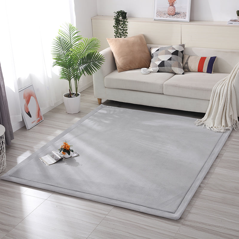 Simple Tatami Rug Multi Color Solid Color Carpet Faux Fur Pet Friendly Non-Slip Machine Washable Indoor Rug