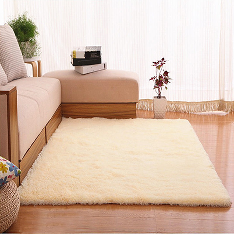 Synthétique Puffy Multicolor Plain Synthetics Tapis minimaliste Tapis Anti-Slip Anti-Slip Anti-Slip Tapis lavable pour le salon