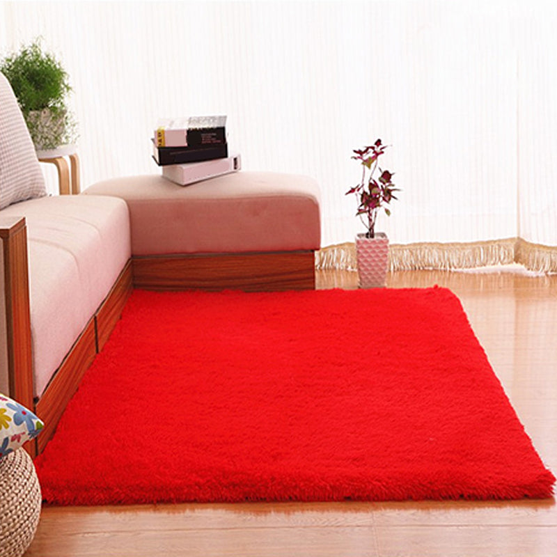 Synthétique Puffy Multicolor Plain Synthetics Tapis minimaliste Tapis Anti-Slip Anti-Slip Anti-Slip Tapis lavable pour le salon