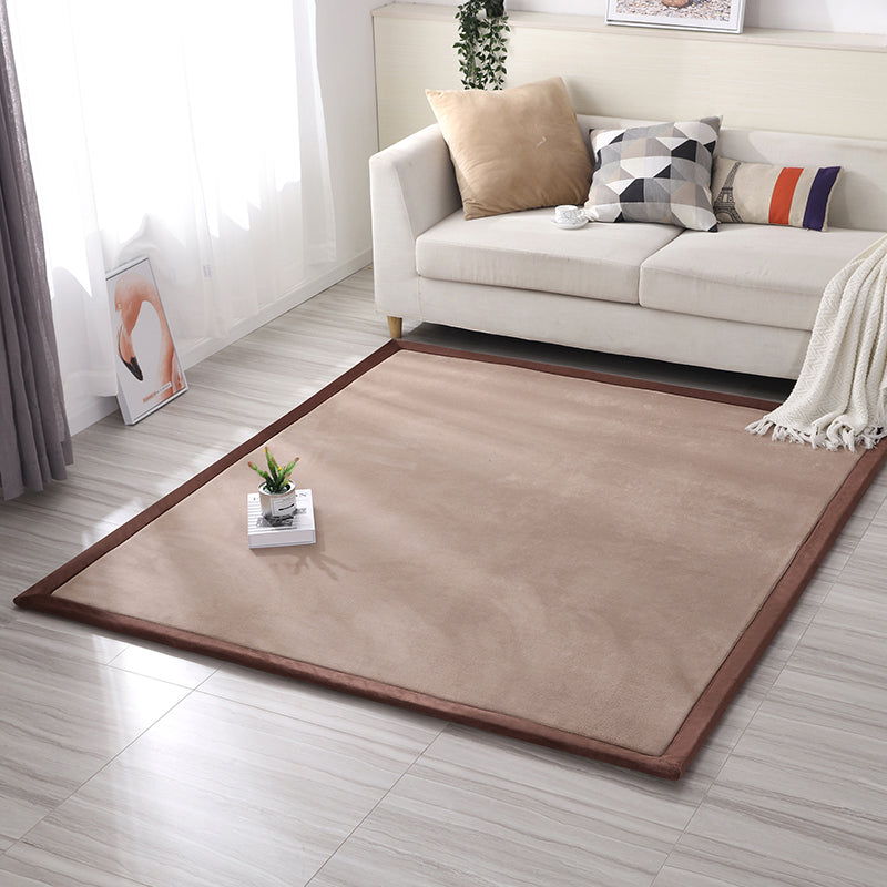 Tapis de salon multicolore Rapis minimaliste PLAIN PLYPropylène Polypropylène Not-Slip Pet-Friendly Carpet avec bordure