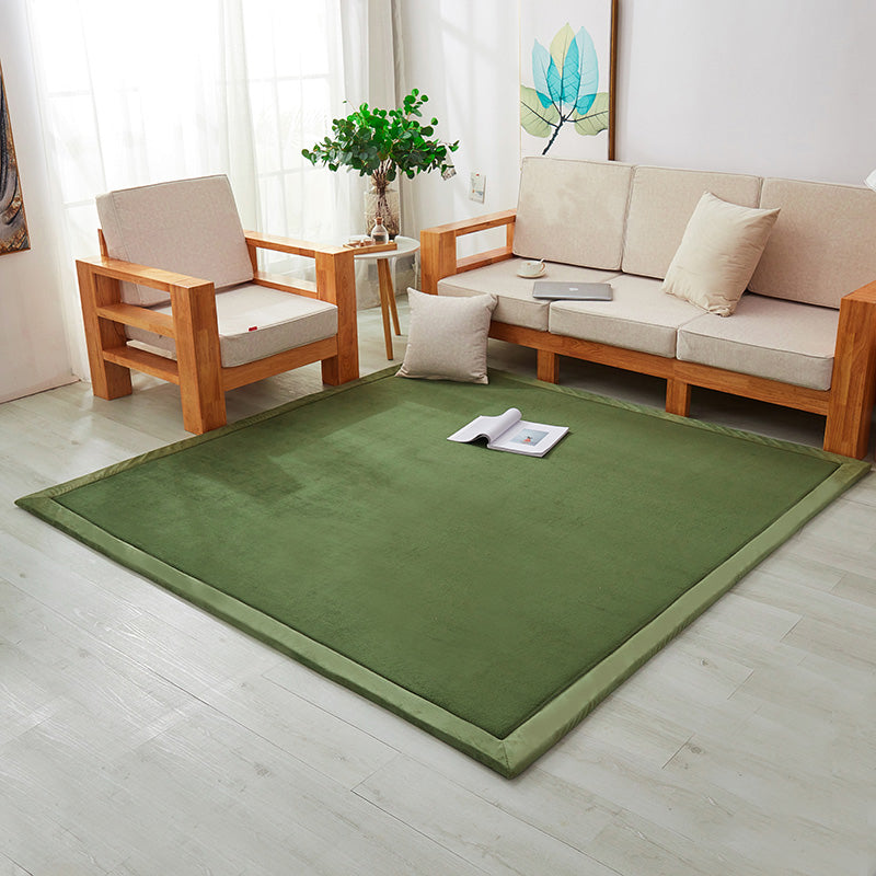 Tapis de salon multicolore Rapis minimaliste PLAIN PLYPropylène Polypropylène Not-Slip Pet-Friendly Carpet avec bordure