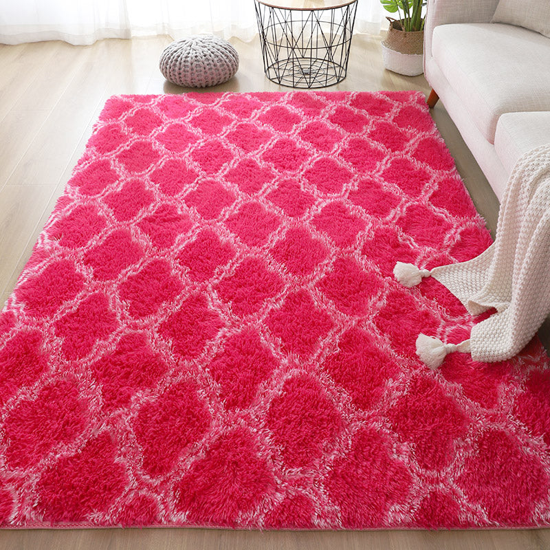 Trellis simple Trellis Multi Color Modern Rug Synthetics Not Slip Backing Easy Care Care pour le salon