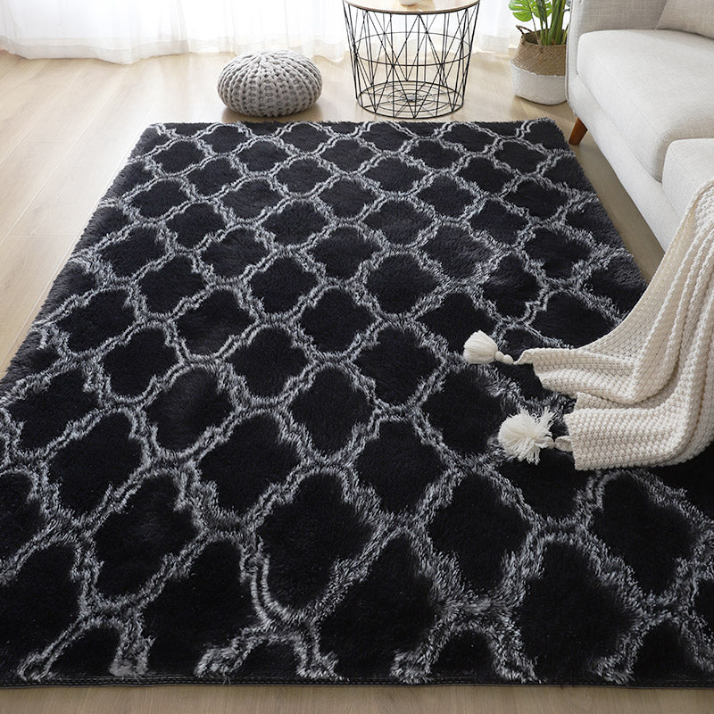 Trellis simple Trellis Multi Color Modern Rug Synthetics Not Slip Backing Easy Care Care pour le salon