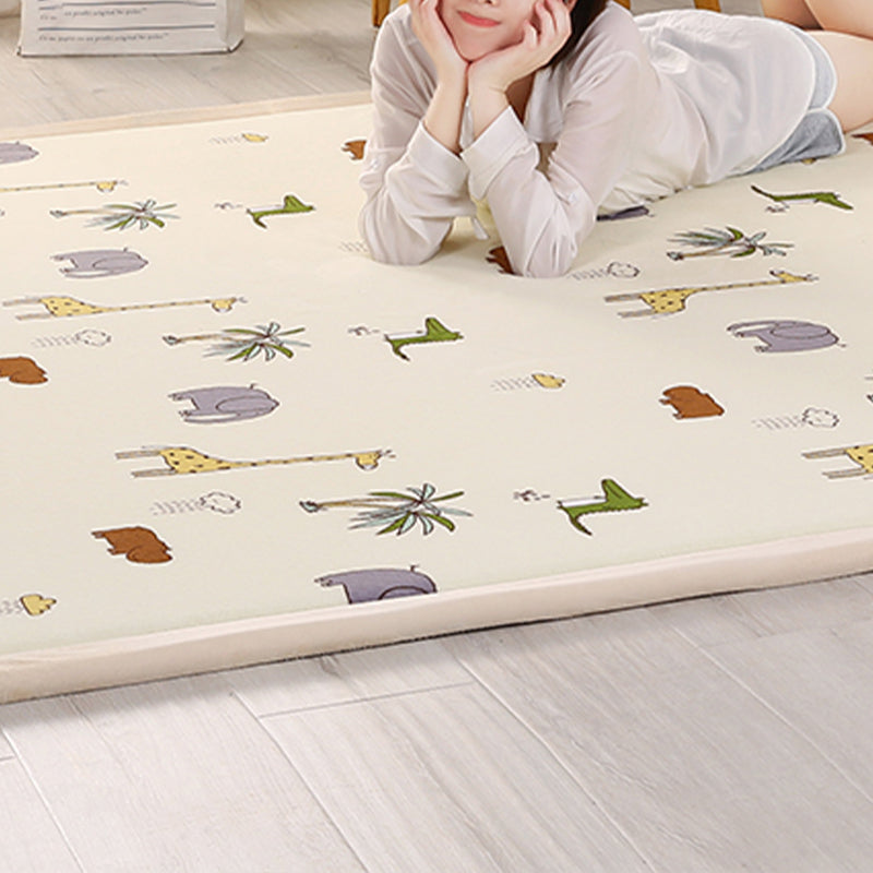 Tapis à motifs de dessins animés Multicolor Polyester Area Tapis Anti-slip Machine Wash tapis pour la chambre pour enfants