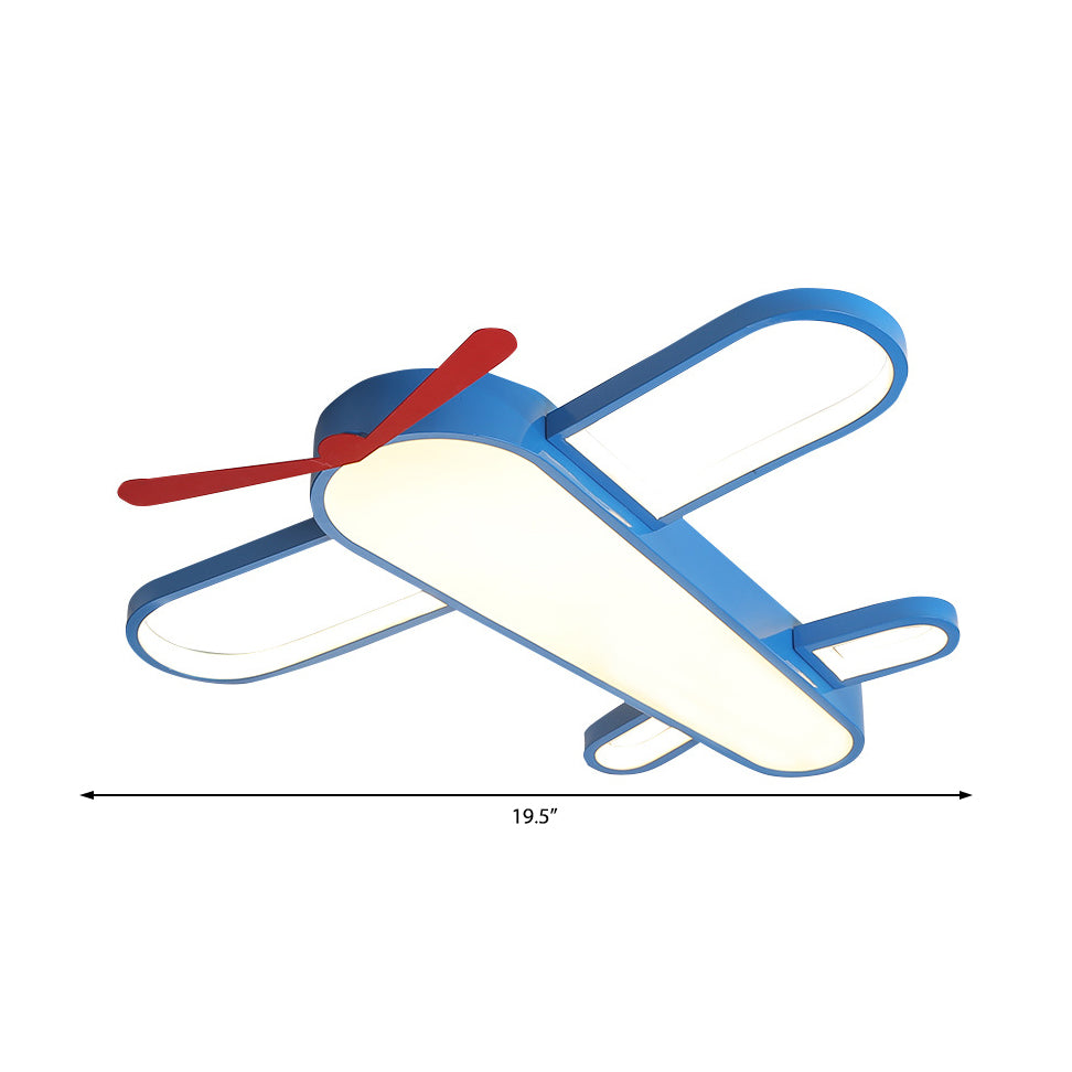 Acryl vliegtuigvormige plafondlamp eigentijdse stijl LED blauwe inbouwverlichting voor kinderkamer