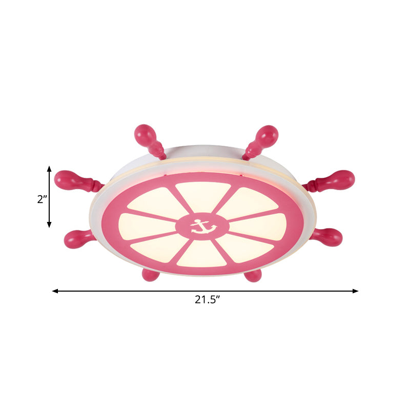 Rosa Rudder-Design-Unterputzleuchte im modernistischen Stil, LED-Acryl-Unterputzleuchte für Kinderzimmer