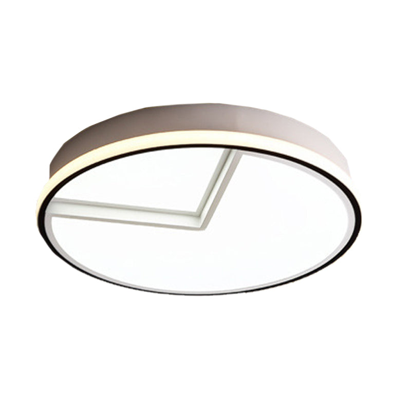 Minimal Round Flush Light Acrilico 16.5 "/20.5" Dia Camera da letto Lampada da soffitto a luce bianca