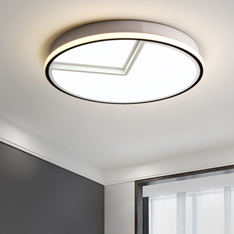 Minimale Ronde Flush Light Acryl 16.5 "/20.5" Dia Slaapkamer Flush Plafond Lamp in Wit Licht