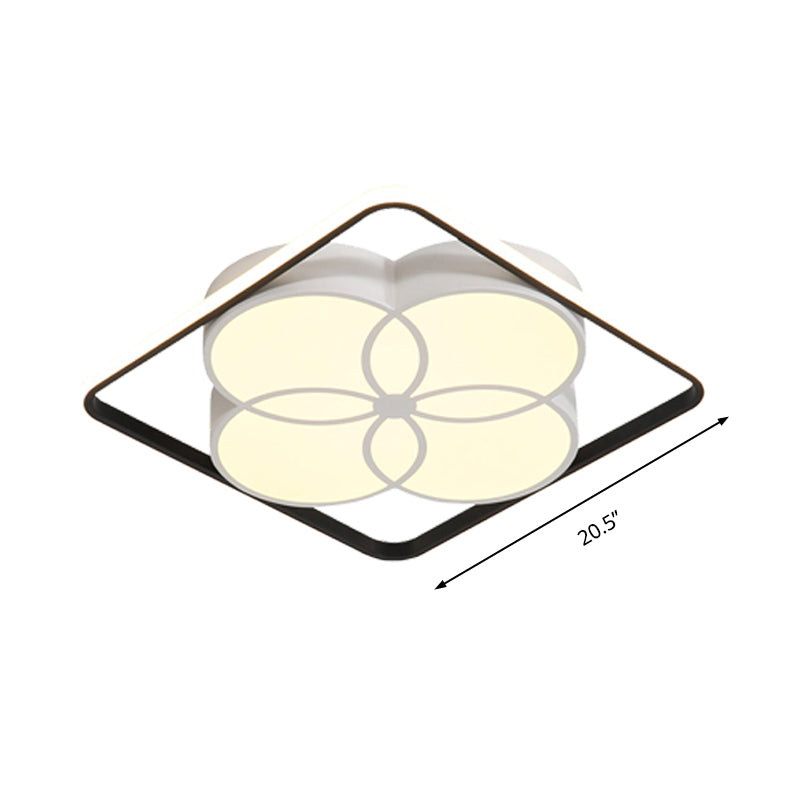 Luz del techo de la montura de la flor de acrílico de la luz del techo de la montura del techo moderno de la iluminación en caliente/luz blanca