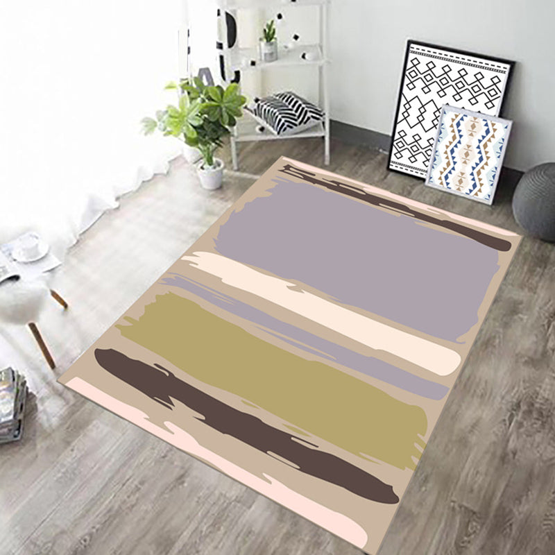 Multicolor 3D Optical Illusions Rug Polyester Modern Indoor Rug Non-Slip Backing Stain Resistant Pet Friendly Carpet for Home