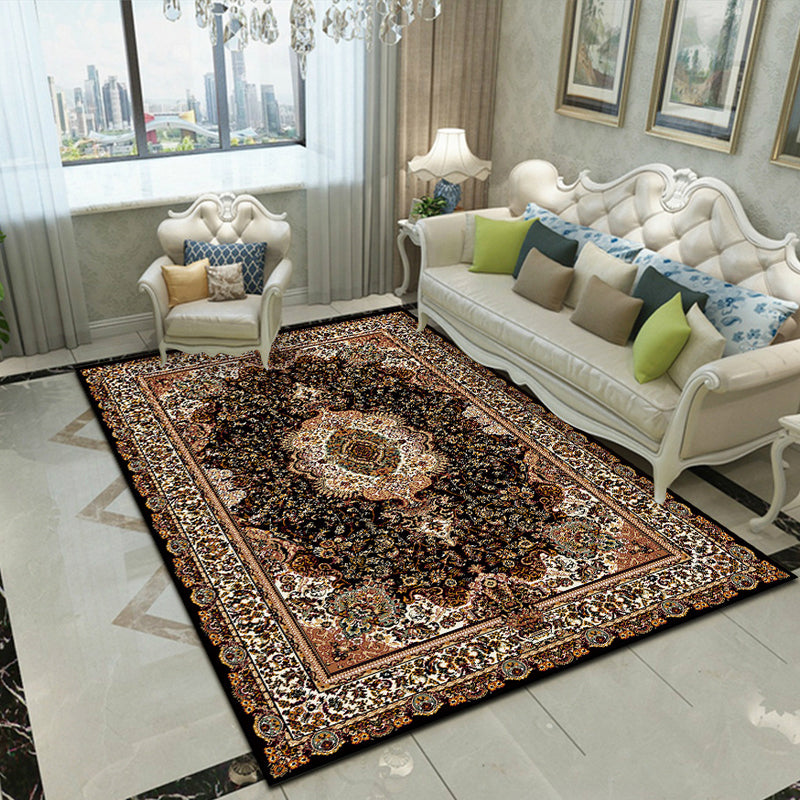 Splendor Traditional Rug Multi-Color Floral Carpet Non-Slip Washable Stain Resistant Rug for Living Room