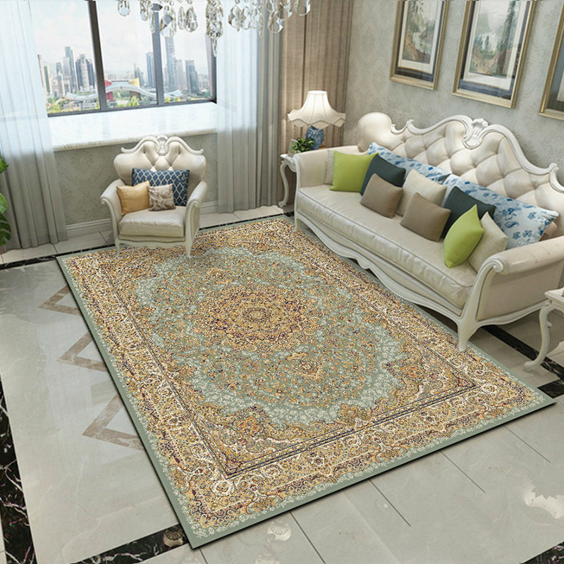 Splendor Traditional Rug Multi-Color Floral Carpet Non-Slip Washable Stain Resistant Rug for Living Room