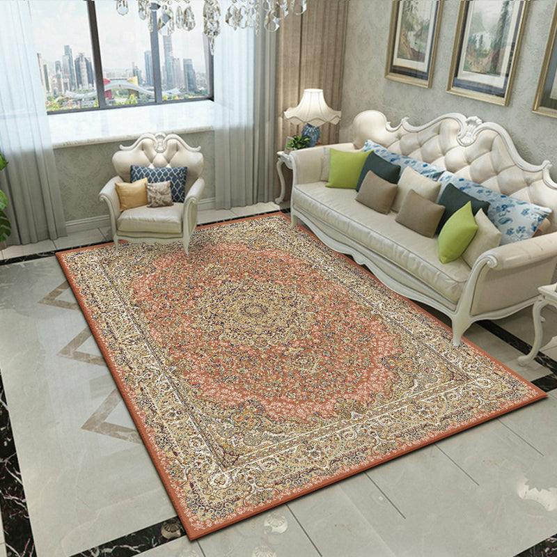 Splendor Traditional Rug Multi-Color Floral Carpet Non-Slip Washable Stain Resistant Rug for Living Room