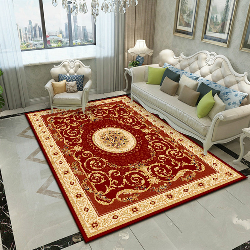 Splendor Traditional Rug Multi-Color Floral Carpet Non-Slip Washable Stain Resistant Rug for Living Room