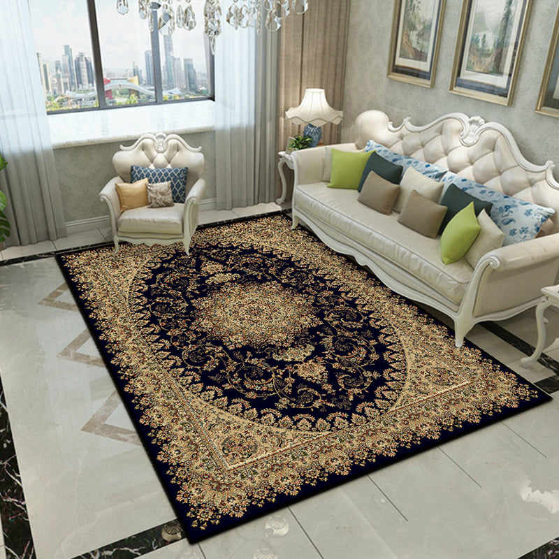 Splendor Traditional Rug Multi-Color Floral Carpet Non-Slip Washable Stain Resistant Rug for Living Room