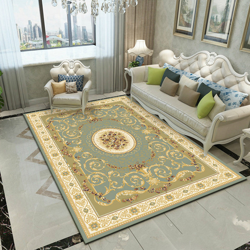 Splendor Traditional Rug Multi-Color Floral Carpet Non-Slip Washable Stain Resistant Rug for Living Room