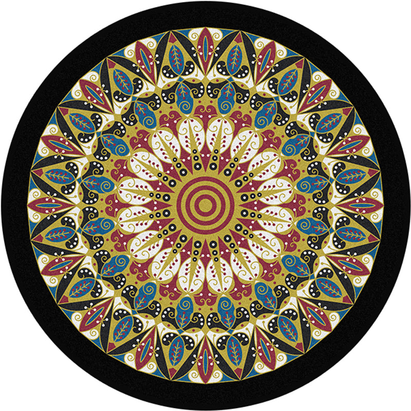 Alfombra de estilo marroquí retro multicolor mandala alfombra resistente a la alfombra resistente a la alfombra alfombra lavable sin deslizamiento para puerta para puerta