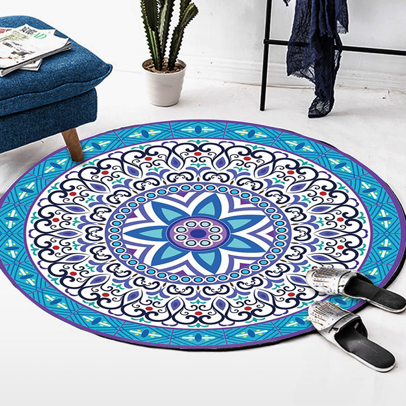 Art Deco alfombra marroquíes multicolores Mandala alfombra para mascotas alfombra antideslipse lavable para mascotas para dormitorio