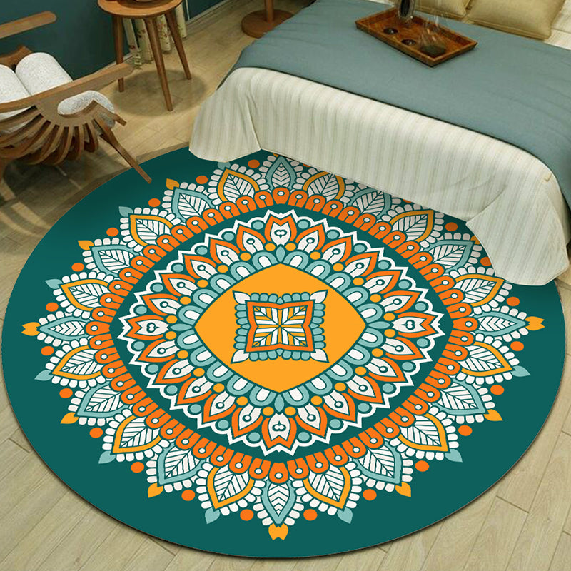 Tapis de zone de mandala multicolore