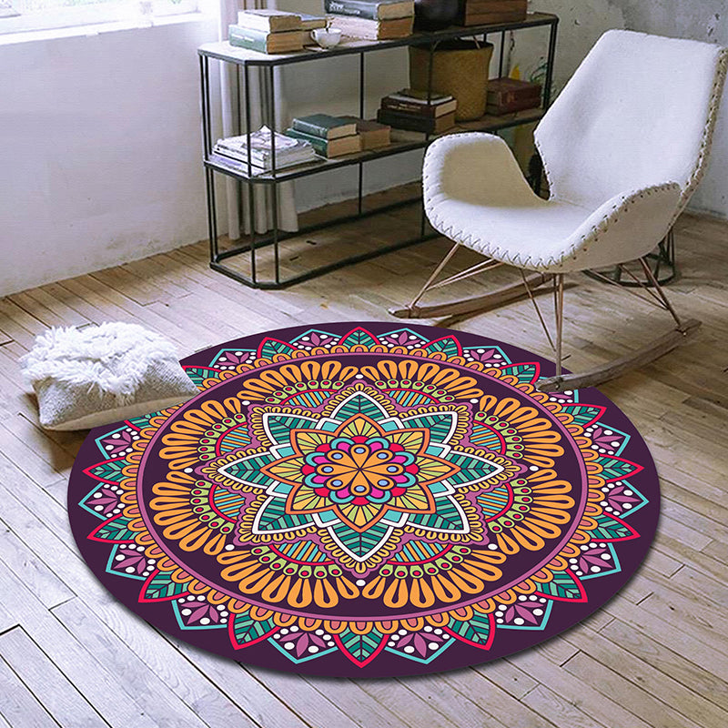 Exclusive Moroccan Rug Multi Colored Tribal Floral Rug Pet Friendly Machine Washable Non-Slip Rug for Room