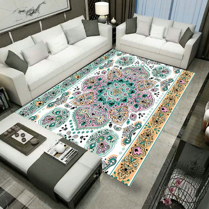 Grand Persian Rug Multicolor Jacquard Printed Rug Washable Non-Slip Backing Pet Friendly Rug for Living Room