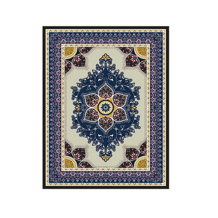 Grand Persian Rug Multicolor Jacquard Printed Rug Washable Non-Slip Backing Pet Friendly Rug for Living Room