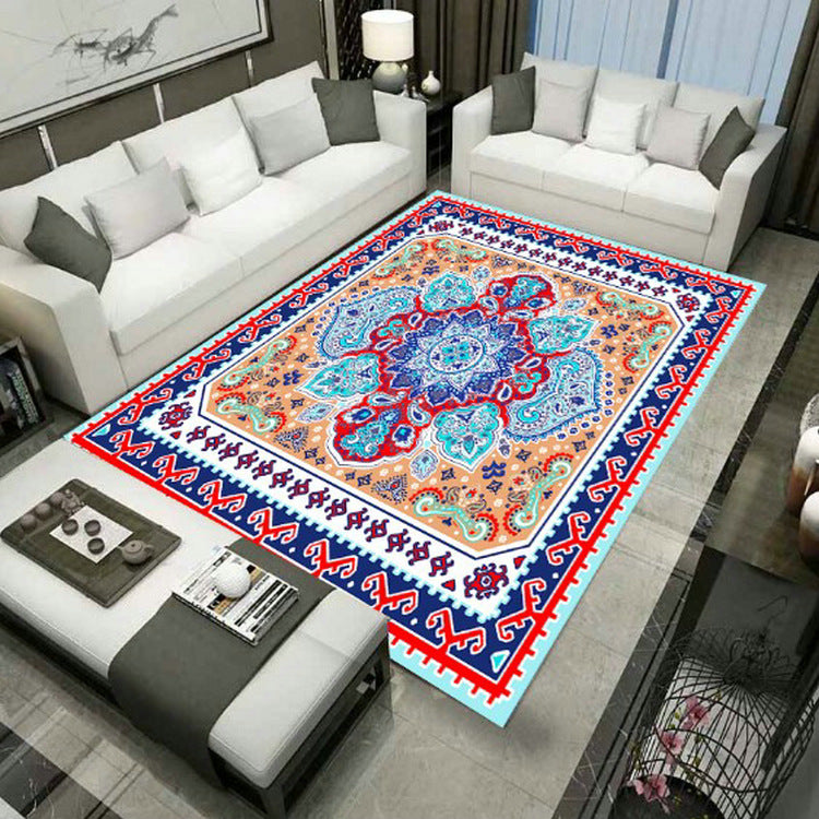 Grand Persian Rug Multicolor Jacquard Printed Rug Washable Non-Slip Backing Pet Friendly Rug for Living Room