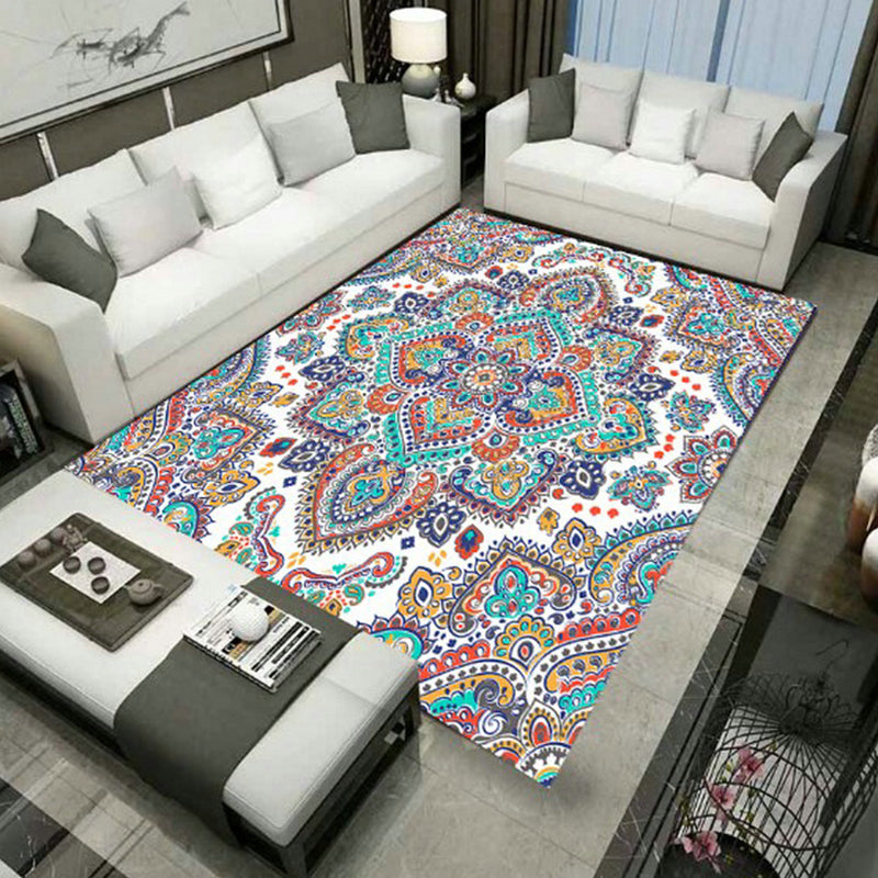 Grand Persian Rug Multicolor Jacquard Printed Rug Washable Non-Slip Backing Pet Friendly Rug for Living Room