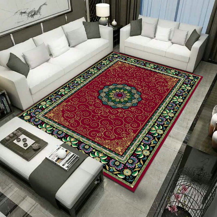 Grand Persian Rug Multicolor Jacquard Printed Rug Washable Non-Slip Backing Pet Friendly Rug for Living Room