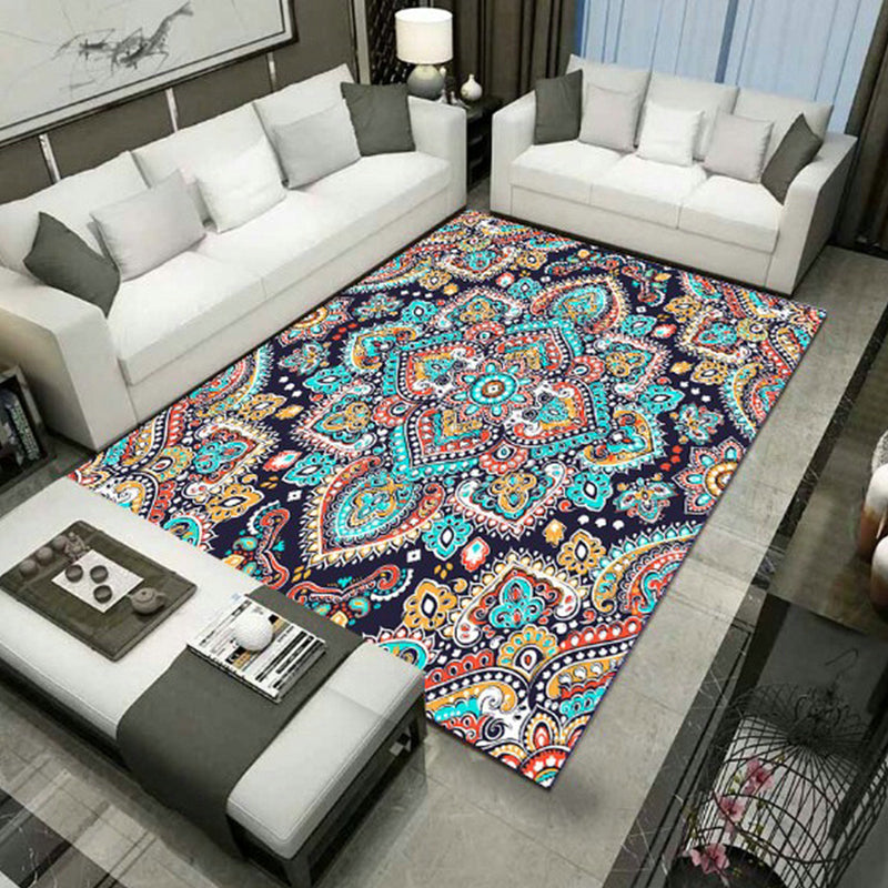 Grand Persian Rug Multicolor Jacquard Printed Rug Washable Non-Slip Backing Pet Friendly Rug for Living Room