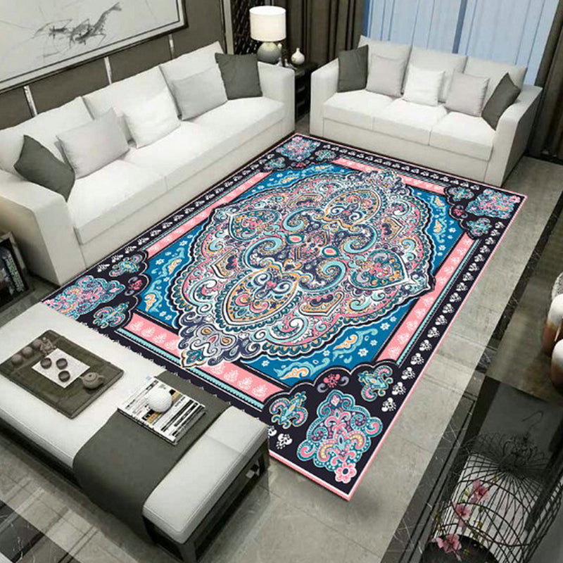 Grand Persian Rug Multicolor Jacquard Printed Rug Washable Non-Slip Backing Pet Friendly Rug for Living Room