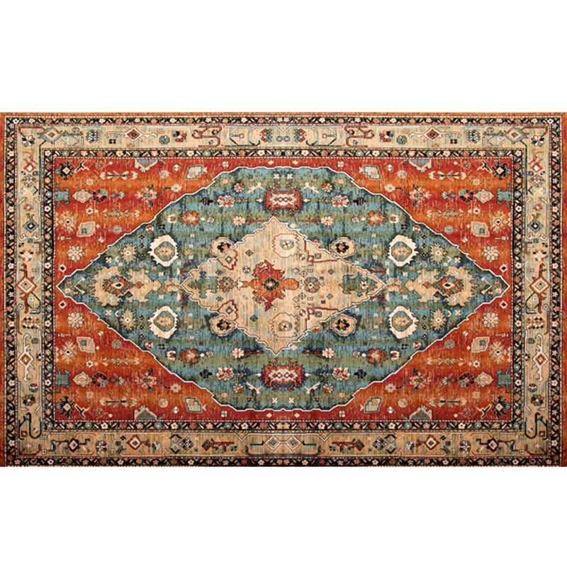 Nice Moroccan Rug Multi Colored Symmetric Print Carpet Non-Slip Machine Washable Pet Friendly Rug for Room