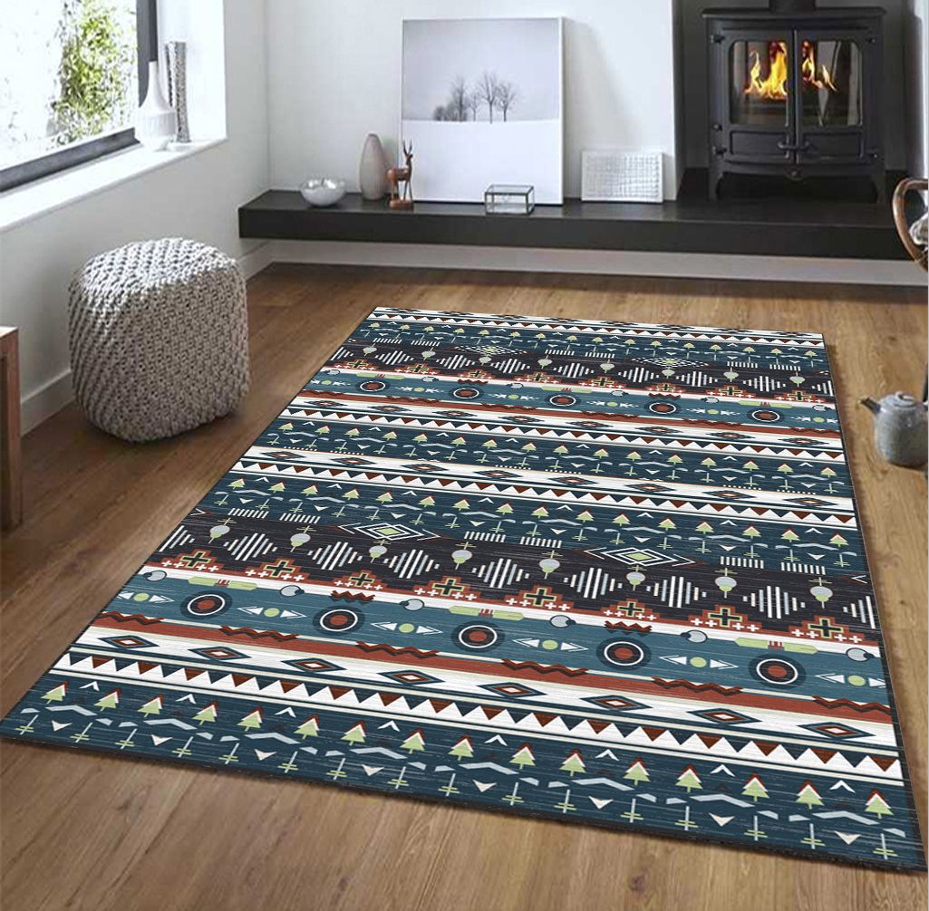 Multi-Color Living Room Rug Persian Floral Indoor Rug Synthetics Pet Friendly Non-Slip Backing Machine Washable Rug