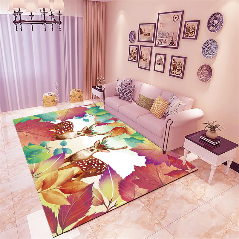 Classy Multi Color Mandala Rug Synthetics Moroccan Area Rug Stain Resistant Anti-Slip Pet Friendly Rug for Great Room